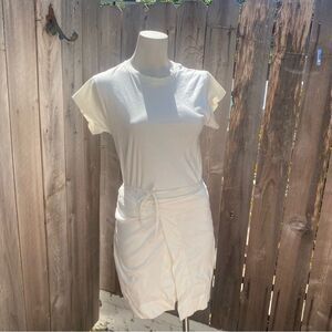 Isabel Marant cream  Short Sleeve T-Shirt wrap dress size small